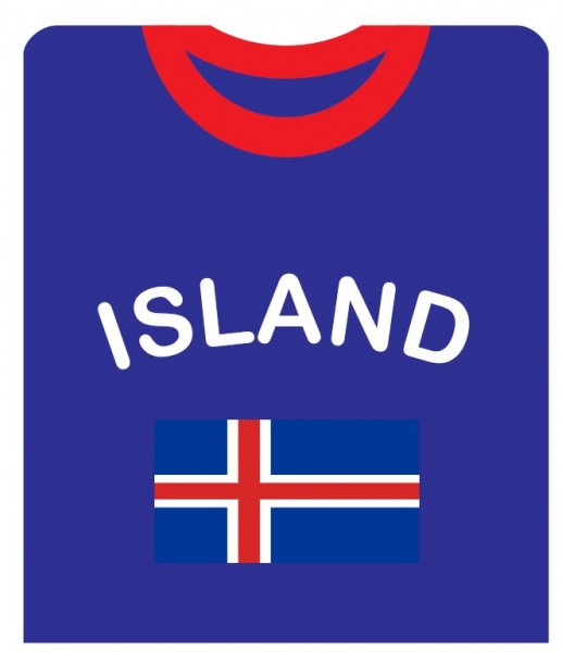Fan-Shirt &quot;Island&quot; Unisex Football Worldcup T-Shirt Men