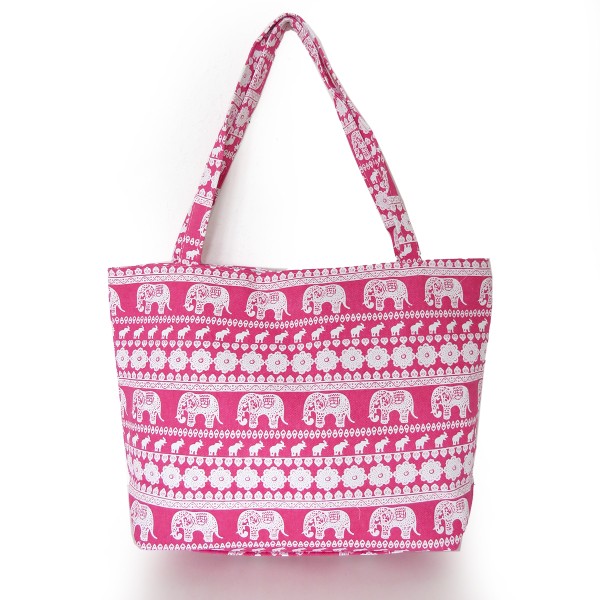 Shopper bedruckt Eule Elefant Fuchs USA Einkaufstasche Strandtasche