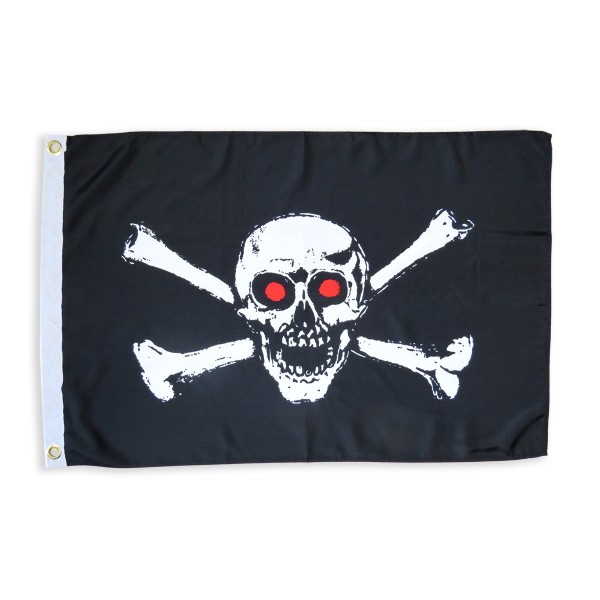 Fahne Flagge Pirat Totenkopf rote Augen 50 x 70 cm