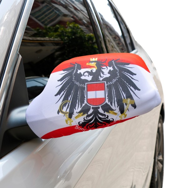 Auto Außenspiegel Fahne Set &quot;Österreich Adler&quot; Austria Bikini Flagge EM WM