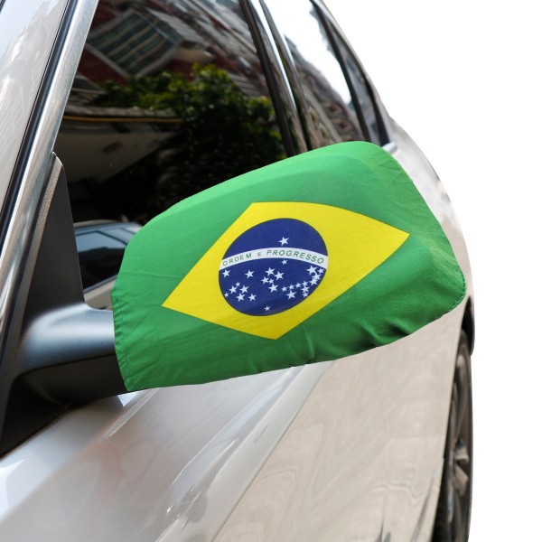 Auto Außenspiegel Fahne Set &quot;Brasilien&quot; Brazil Brasil Bikini Flagge EM WM