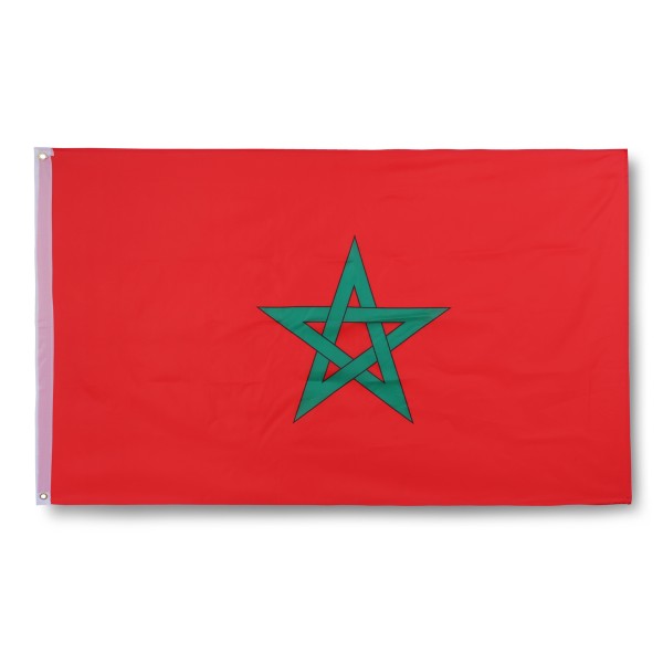 Marokko Morocco Fahne Flagge 90 x 150 cm Fanartikel Hissfahne Ösen WM EM