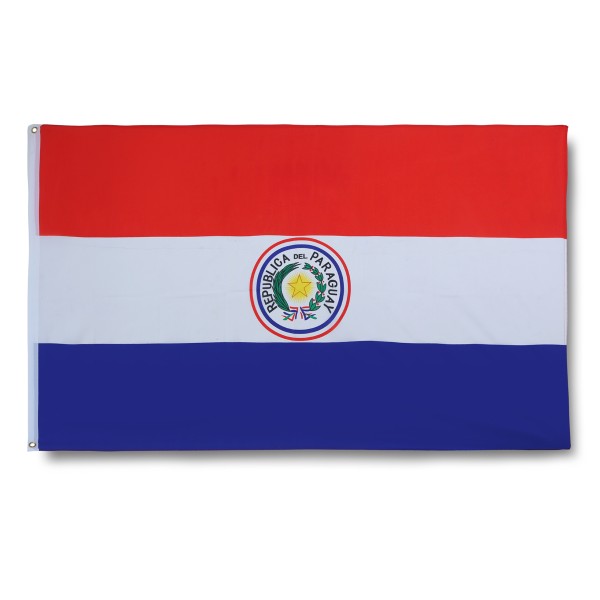Paraguay Fahne Flagge 90 x 150 cm Fanartikel Hissfahne Ösen WM EM