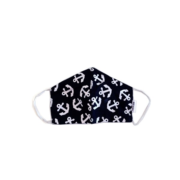 Face Mask made of cotton in trendy designs dots flowers anchor Moin