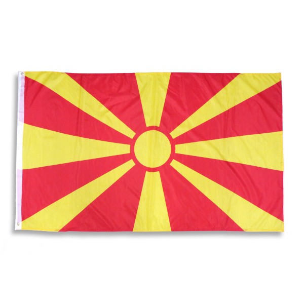 Nordmazedonien North Macedonia Fahne Flagge 90 x 150 cm Fanartikel Hissfahne WM EM