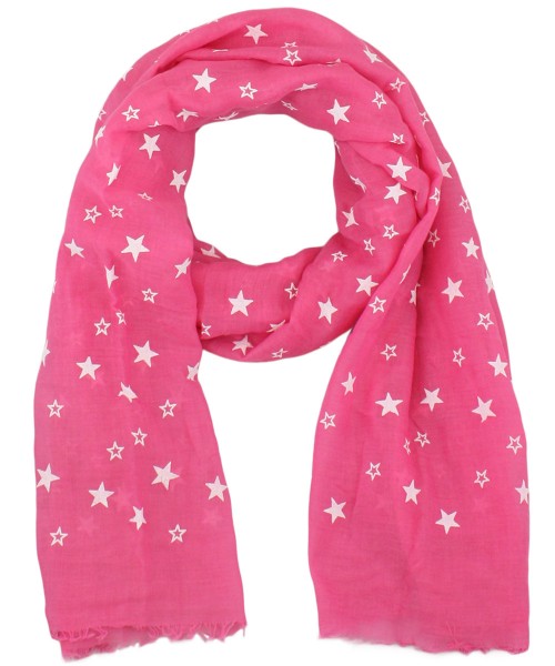 Scarf Long &quot;Stars&quot; High Print Fringes Summer