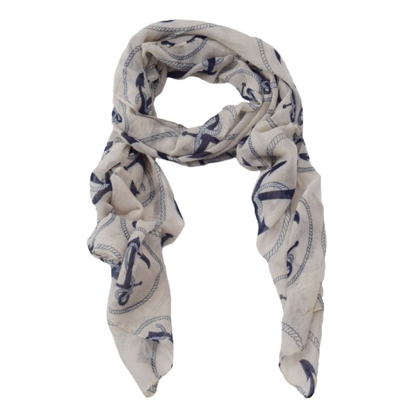 Scarf Long &quot;Anchor With Rope&quot; Summer