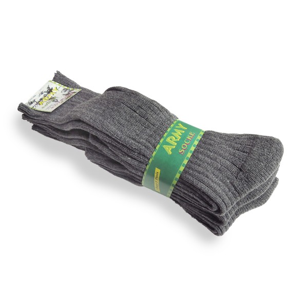 3 Pairs Knee Socks Toweling Sole Wool Navy