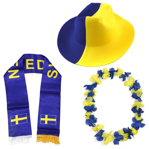 Fan-Paket-1 &quot;Schweden&quot; WM EM Fußball Fan Anfeuern Party