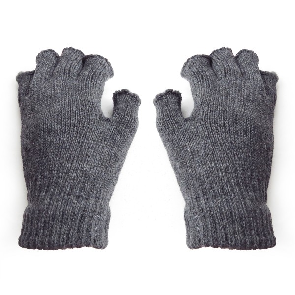 Knitted Gloves Halffinger Unicolor Winter