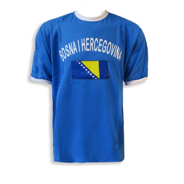 Fan-Shirt &quot;Bosna Hercegovina&quot; Unisex Fußball WM EM Herren T-Shirt