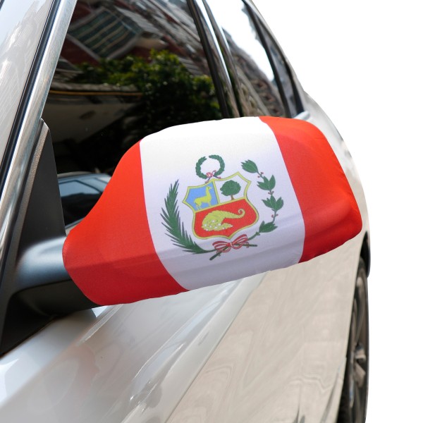 Auto Außenspiegel Fahne Set &quot;Peru&quot; Bikini Flagge EM WM
