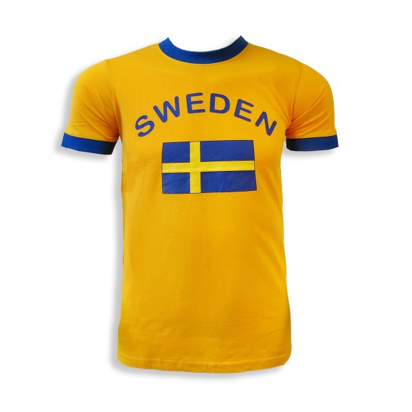 Fan-Shirt &quot;Sweden&quot; Unisex Fußball WM EM Herren T-Shirt