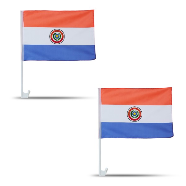 2er SET Auto Flagge &quot;Paraguay&quot; Fußball EM Fahne Fan Fanset
