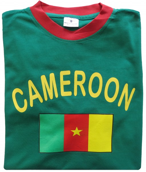 Fan-Shirt &quot;Cameroon&quot; Unisex Fußball WM EM Herren T-Shirt