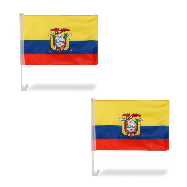2er SET Auto Flagge &quot;Ecuador&quot; Fußball EM Fahne Fan Fanset