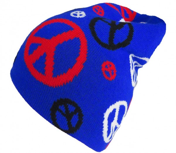 Knitted beanie &quot;Peace&quot; Beanie Winter Unisex