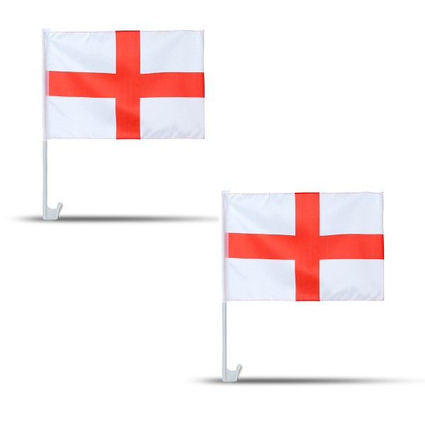 2er SET Auto Flagge &quot;England&quot; Fußball EM Fahne Fan Fanset