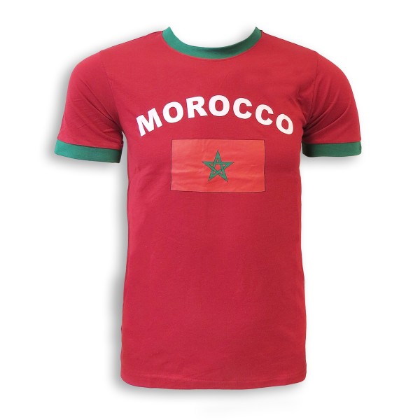 Fan-Shirt &quot;Marocco&quot; Unisex Fußball WM EM Herren T-Shirt