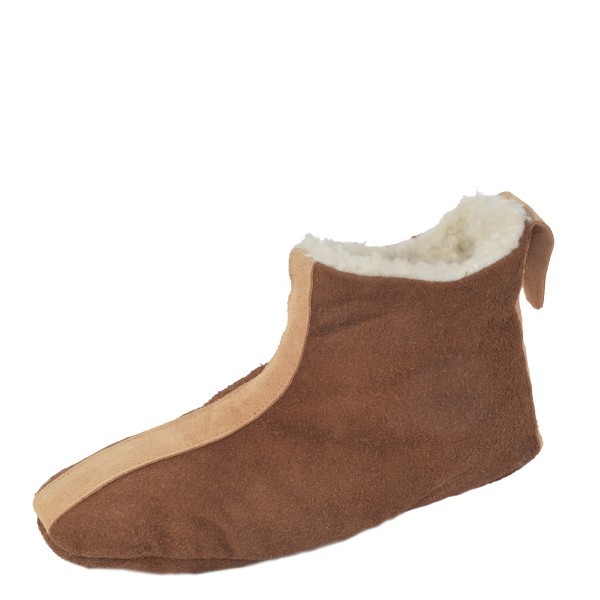 Indoor Slipper &quot;Indianer&quot; Real Leather Faux Fur Lining Cozy Soft