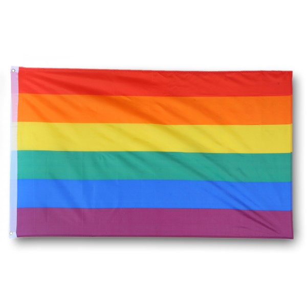 Regenbogen Pride Fahne Flagge 90 x 150 cm Fanartikel Hissfahne Ösen WM EM