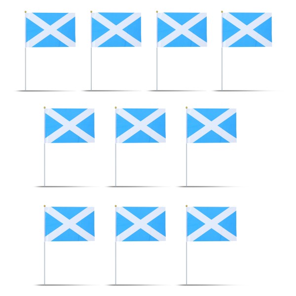 10er Set Fahne Flagge Winkfahne &quot;Schottland&quot; Scotland Handfahne EM WM