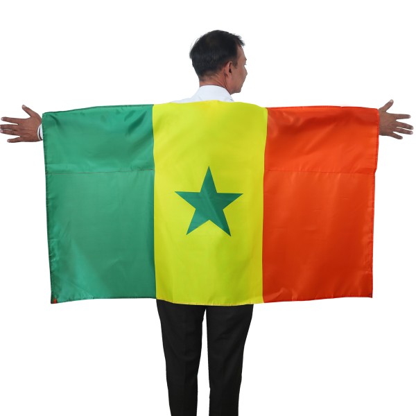 Fan Poncho &quot;Senegal&quot; Umhang Flagge Fußball WM Länder Cape